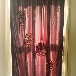 Two curtain panels, 72”, black